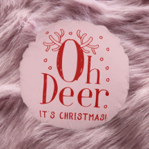 Navidades ciervos graciosos ilustracion almohada r