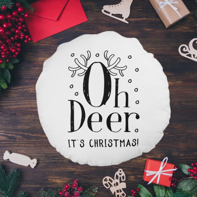 Navidades ciervos graciosos ilustracion almohada r (Subido por el creador)