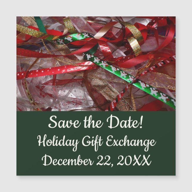 Navidades Cinta de opciones Verde Rojo y Fiesta de (Anverso)