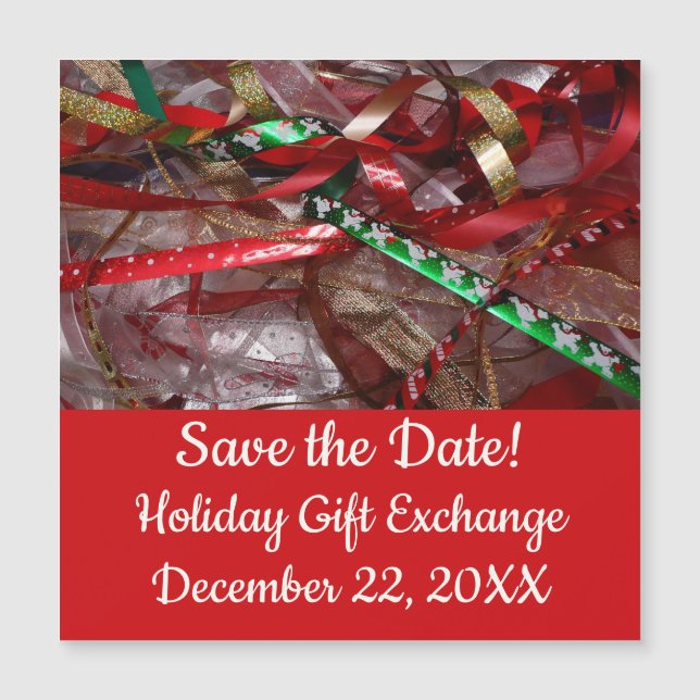 Navidades Cinta de opciones Verde Rojo y Fiesta de (Anverso)