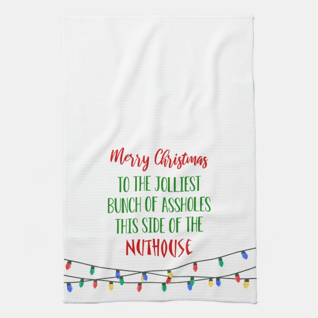 Navidades Cita de vacaciones toalla de cocina (Vertical)