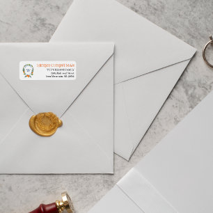 Navidades Citrus Botanical   Etiqueta de dirección