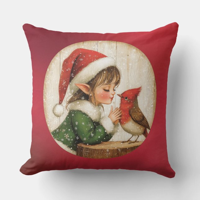 Navidades clásicos almohada de relleno de búfalo (Anverso)