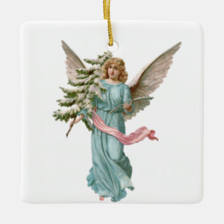 Navidades Clásicos Ángel Blanco Ornamento Cerámico