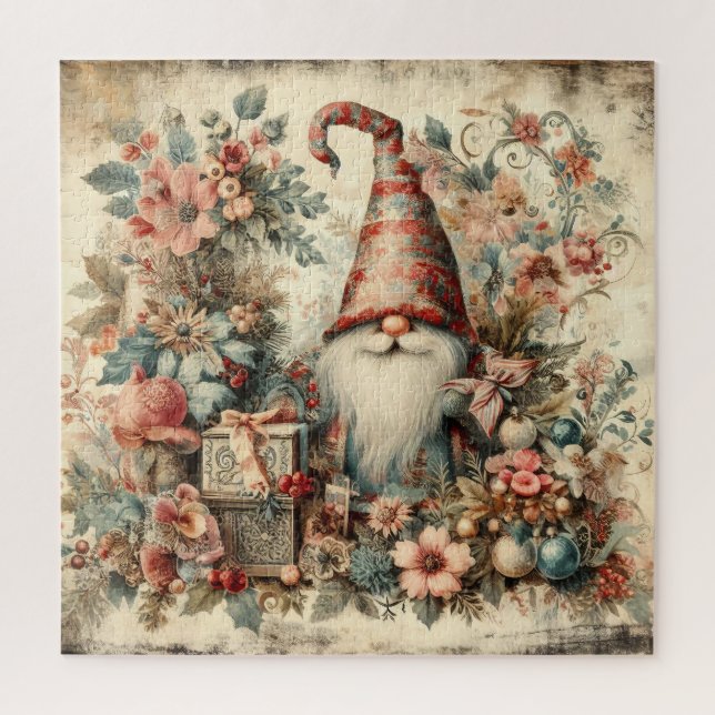 Navidades clásicos Gnome Jigsaw Puzzle (Vertical)