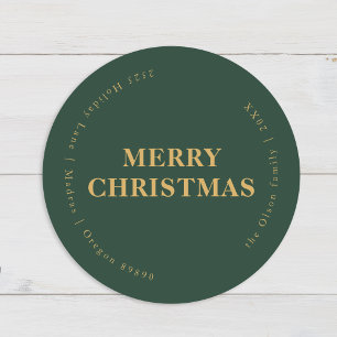 Navidades clásicos minimalistas Sellos para sobres