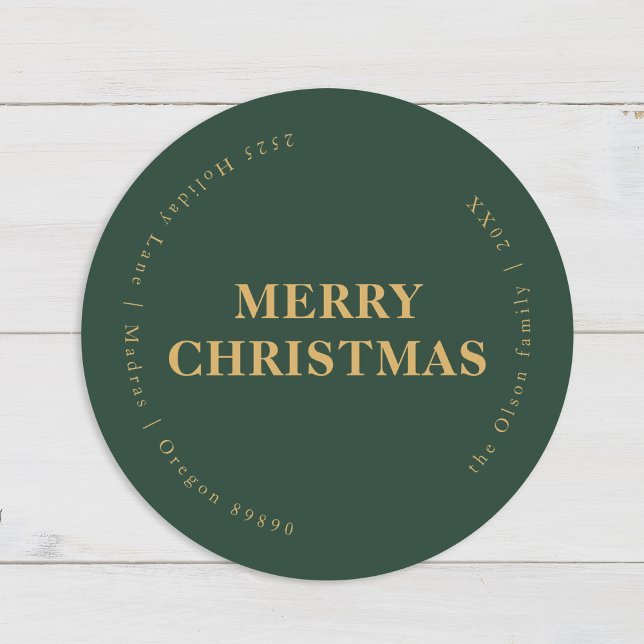 Navidades clásicos minimalistas Sellos para sobres (Subido por el creador)