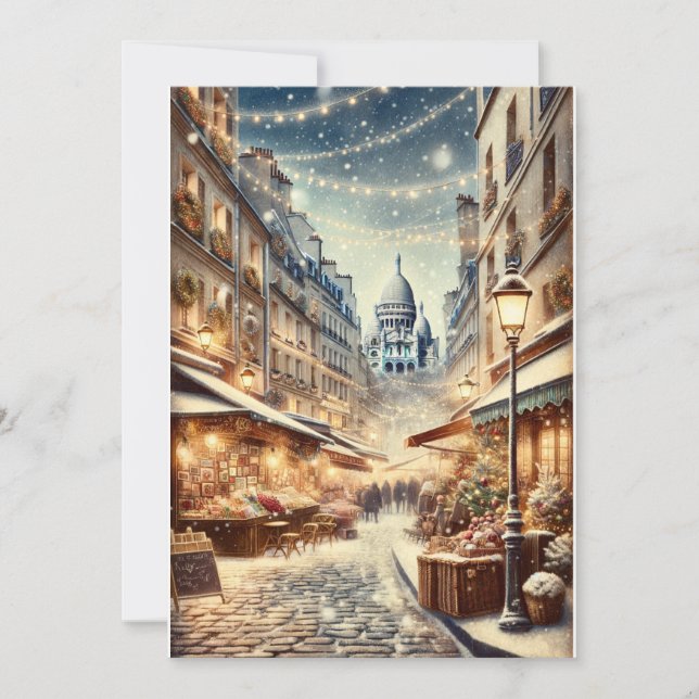 Navidades clásicos parisinos - Tarjeta de vacacion (Anverso)