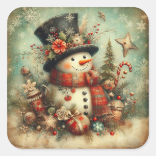 Navidades clásicos Pegatinas Snowman