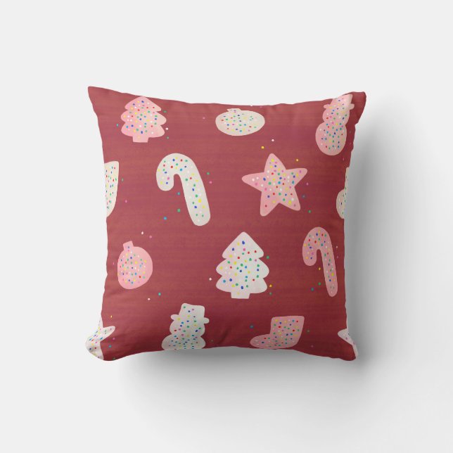 Navidades cocina Cojín decorativo rojo (Anverso)