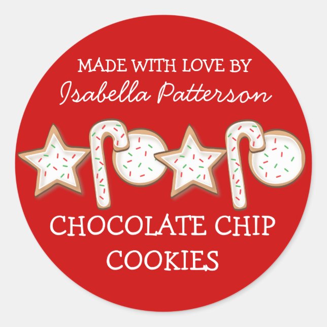 Navidades cocina del Pegatina de cocina rojo (Anverso)