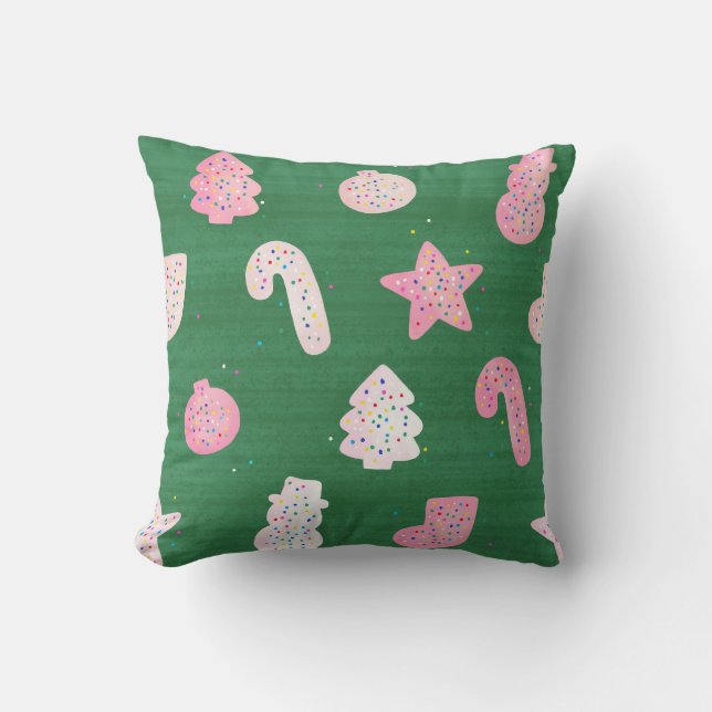 Navidades cocina el Cojín decorativo verde (Anverso)