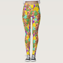Navidades cocina sobre leggings de yernos amarillo