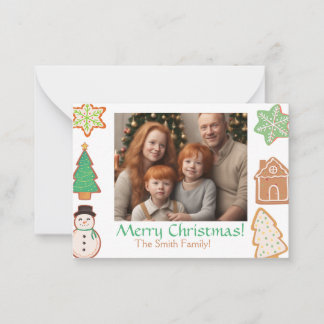 Navidades cocina tarjetas de celebración con famil