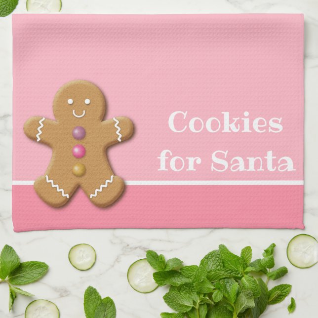 Navidades Cocina Toallas Galletas Para Santa (Doblado)