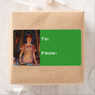 Navidades cocinan la etiqueta de regalo