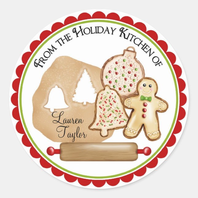Navidades Cocinando a Pegatinas de vacaciones (Anverso)