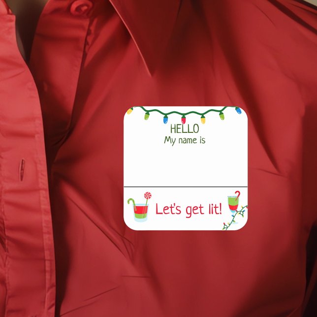 Navidades Cóctel Fiesta Nombre Etiqueta de insigni (Subido por el creador)