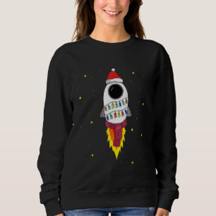 Navidades Cohetes Espaciales Pajama Top Santa Spac