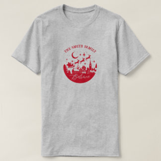 Navidades coincidentes creen que camiseta familiar