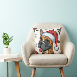 Navidades Cojín decorativo de Holiday Santa Dog Bo