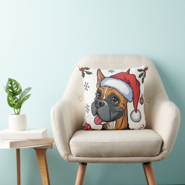 Navidades Cojín decorativo de Holiday Santa Dog Bo (Silla)