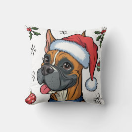Navidades Cojín decorativo de Holiday Santa Dog Bo