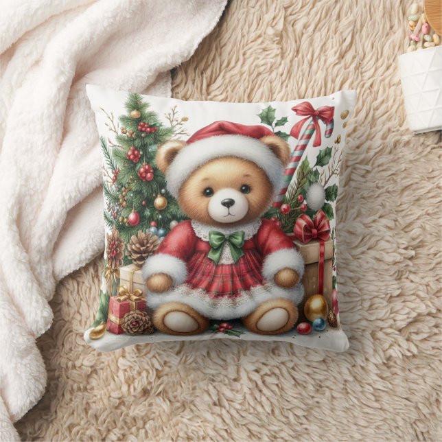 Navidades Cojín decorativo Teddy Bear (Manta)