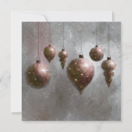 Navidades colgando la tarjeta plana Baubles con pl