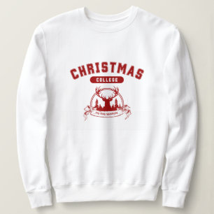 Navidades College Sweater - tipografía roja