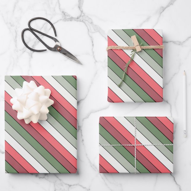 Navidades Color Verde Blanco Rojo Sobre Papel Text (Anverso)