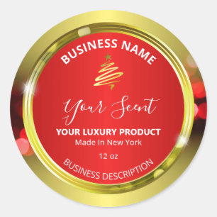 Navidades Colores Etiquetas De Productos Rojas Y O