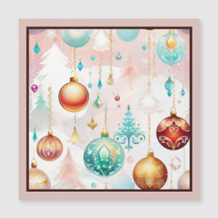 Navidades coloridos Balls Magnética Tarjeta