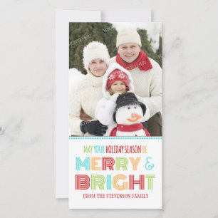 Navidades coloridos de tarjetas fotográficas de me