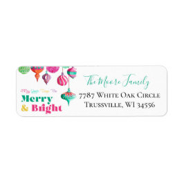 Navidades coloridos devuelven etiquetas