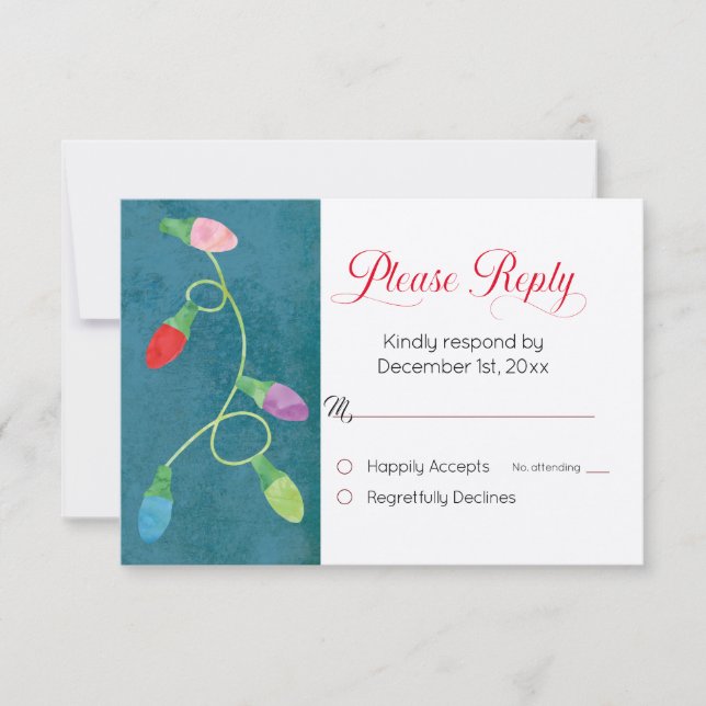 Navidades coloridos iluminan a Boda azul (Anverso)