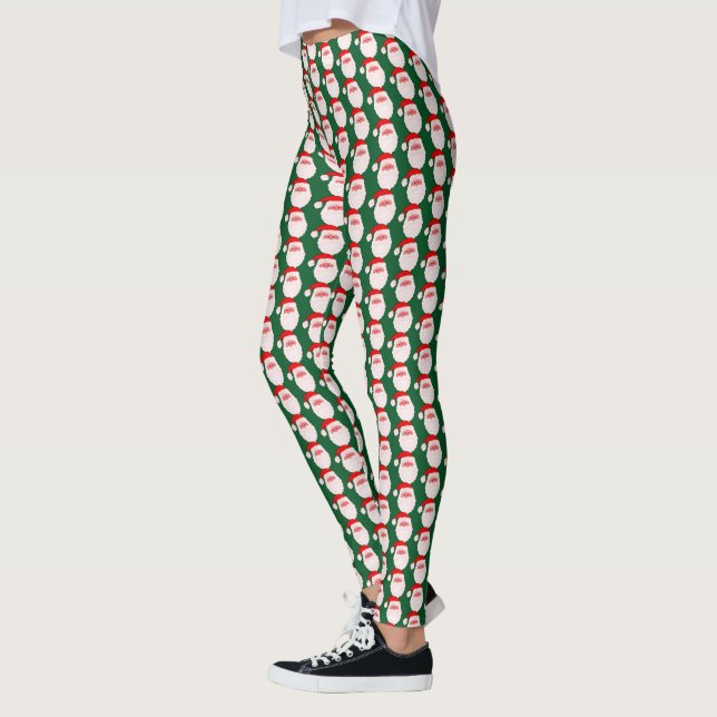 Navidades coloridos santa cara leggings (Izquierda)