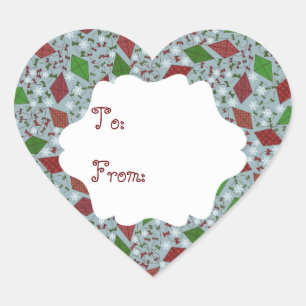 Navidades Cometas, pegatina de regalo