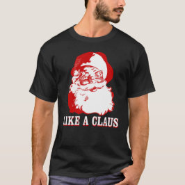 navidades "COMO UN CLAUS" Camiseta negra divertida