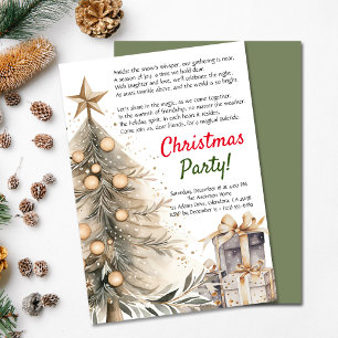 Navidades cómodos Fiesta Xmas Tree   Invitación po