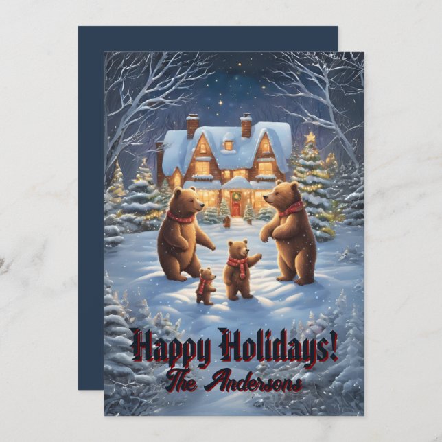 Navidades con 12, Felices Fiestas, tarjeta de Navi (Anverso / Reverso)