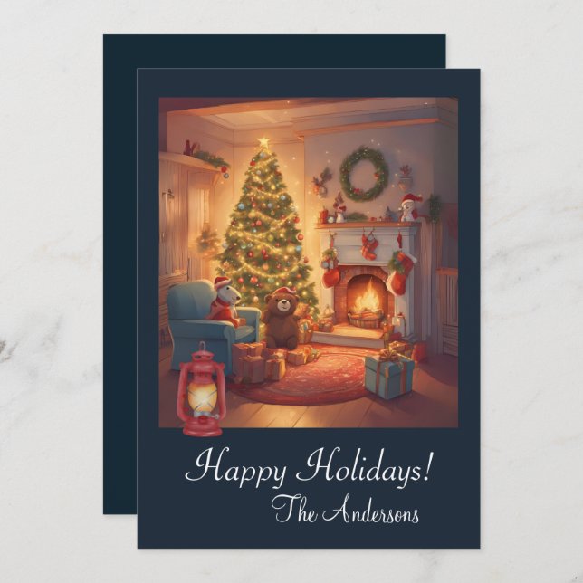 Navidades con 9, Felices Fiestas, tarjeta de Navid (Anverso / Reverso)