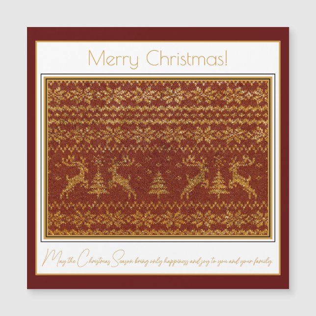 Navidades con detalles de tirón de punto con cierv (Anverso)