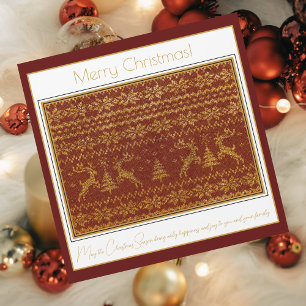 Navidades con detalles de tirón de punto con cierv