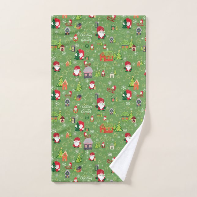 Navidades con mis Gnomies (Toalla de mano)