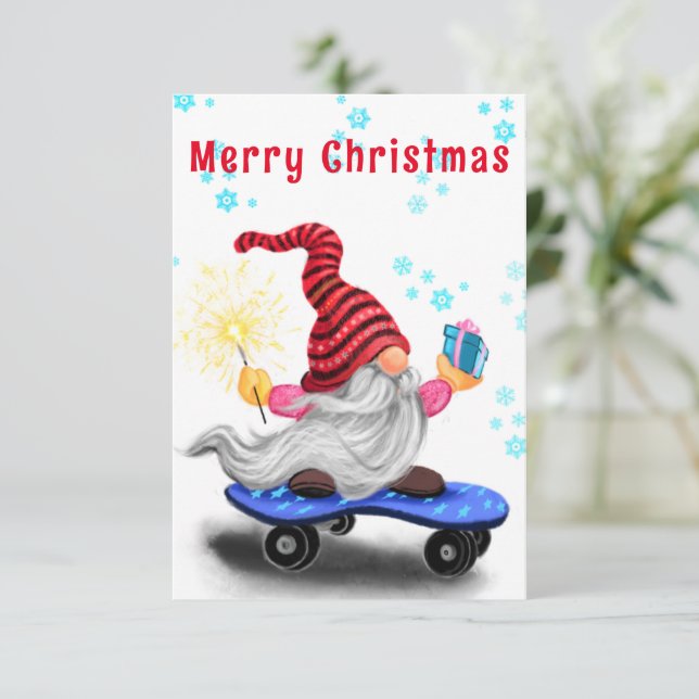 Navidades con regalo de regalo (Anverso de pie)