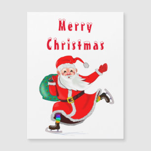 Navidades con regalo para el imán Santa Claus