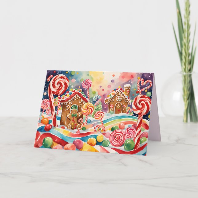 navidades con tarjeta de saludo de las casas de je (Anverso)