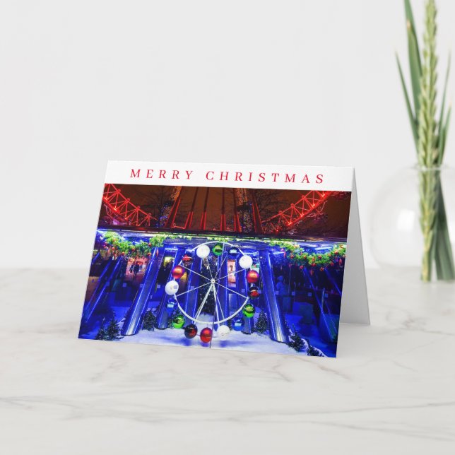 Navidades con tarjetas de decoraciones de Ojos y N (Anverso)
