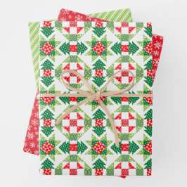 Navidades conjunto de papel de envoltura de edredó